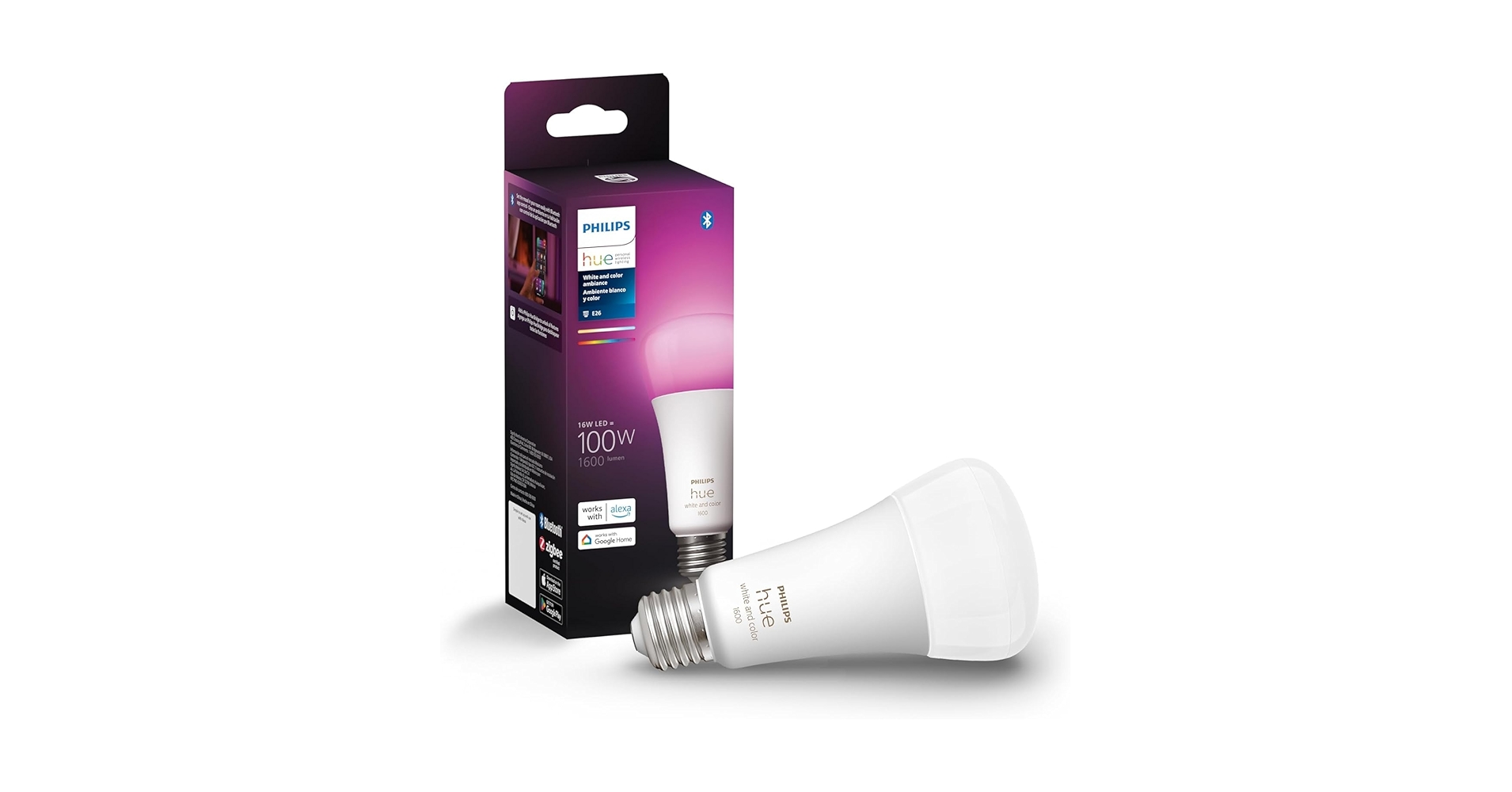 蛍光灯・電球 PHILIPS Hue White and Color / 1600lm hue】1600 lm（100W相当）の新型hueランプの明るさ比較 - インテリア